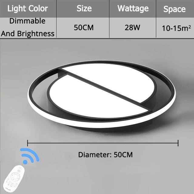Plafonnier design LED demis-cercle décalés dans cercle Home - vue 4 sur 5