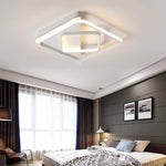 Plafonnier design LED cercle dans carré