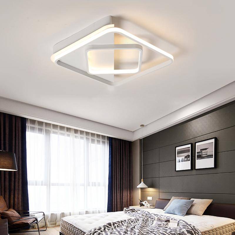 Plafonnier design LED cercle dans carré
