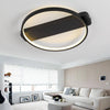 Plafonnier design LED cercle ou carré sur socle (noir ou blanc)