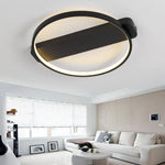 Plafonnier design LED cercle ou carré sur socle (noir ou blanc)