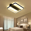 Plafonnier design LED cercle ou carré sur socle (noir ou blanc)