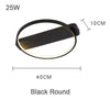 Plafonnier design LED cercle ou carré sur socle (noir ou blanc)