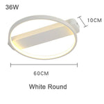Plafonnier design LED cercle ou carré sur socle (noir ou blanc)