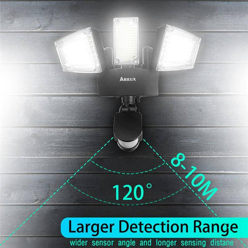Projecteur extérieur solaire à 178 LEDs Arilux (noir ou blanc) - vue 3 sur 4