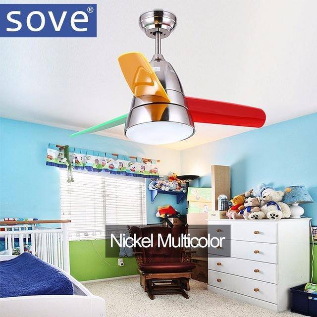 Ventilateur de plafond pour enfant à pales colorées Sove