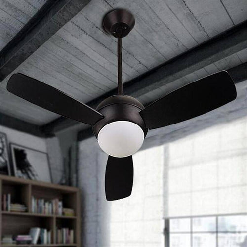 Ventilateur de plafond style industriel (noir ou blanc) - vue 2 sur 3