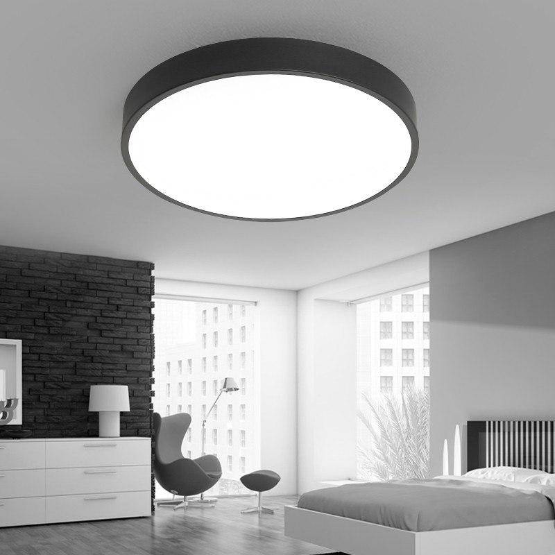 Plafonnier LED design arrondi et plat (plusieurs tailles)