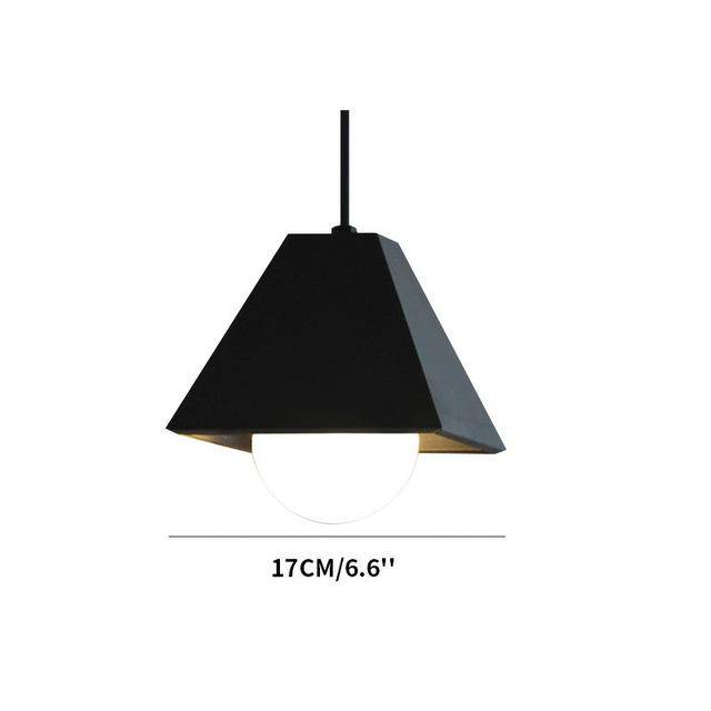 Triangular color LED pendant lamp