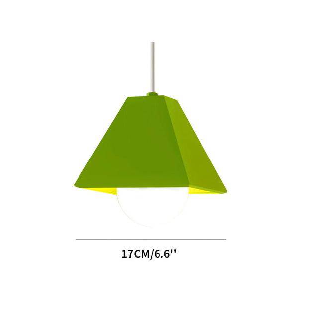 Triangular color LED pendant lamp