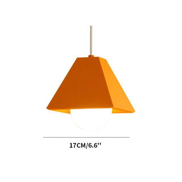 Triangular color LED pendant lamp