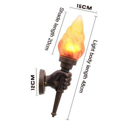 Applique extérieur LED torche dans une main - vue 3 sur 4
