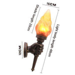 Applique extérieur LED torche dans une main