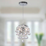Suspension design moderne en cristal et boules
