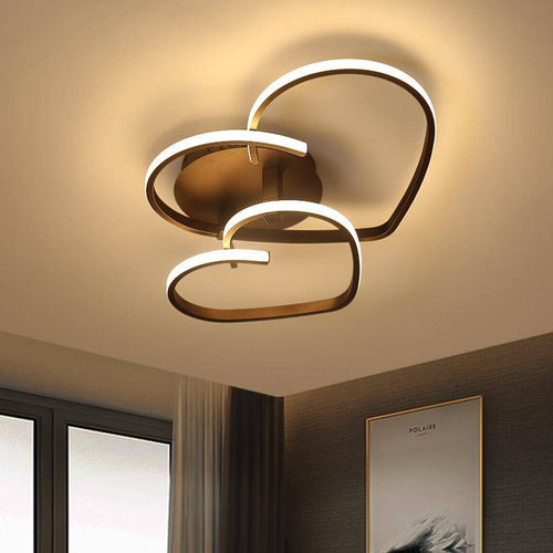 Plafonnier moderne design à LED en forme de coeur - vue 3 sur 5
