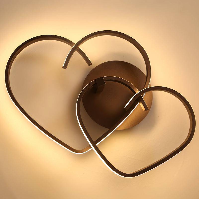 Plafonnier moderne design à LED en forme de coeur