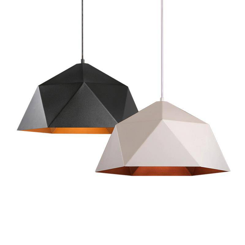 Suspension design moderne géométrique Art Deco (noir ou blanc) - vue 6 sur 6