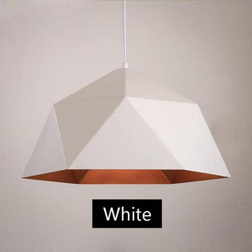 pendant light modern geometric Art Deco design (black or white)
