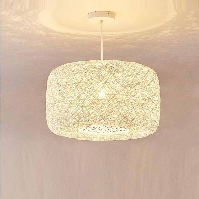 Suspension LED en tissu de couleur Country - vue 5 sur 8