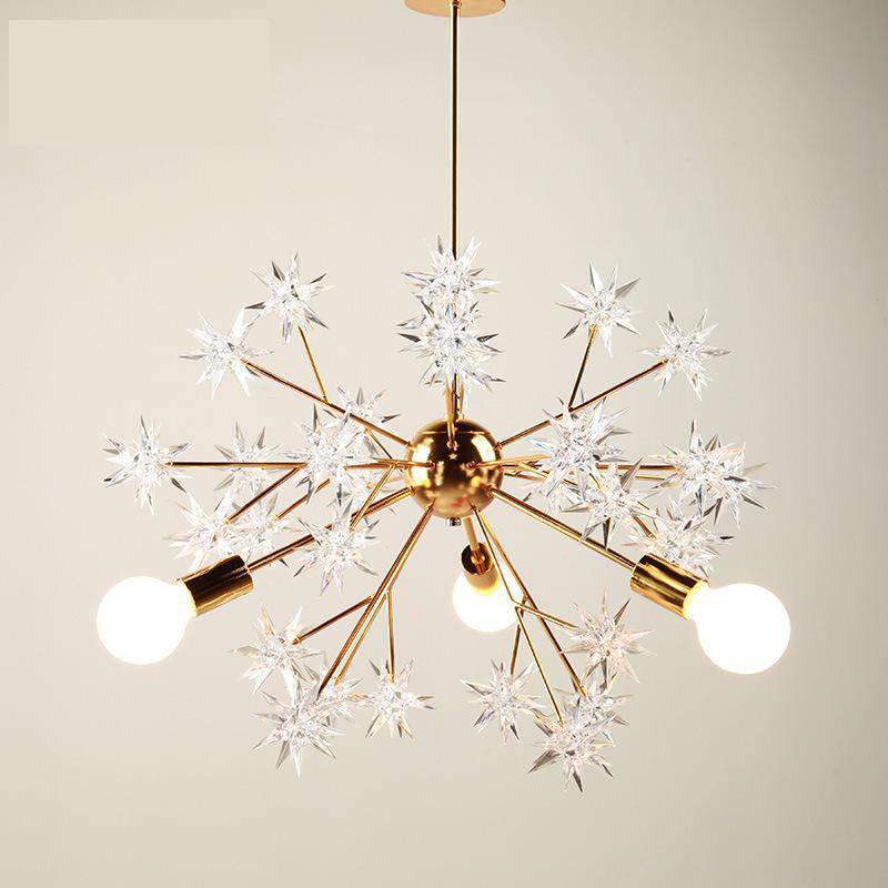 Lustre design doré avec étoiles Loft - vue 5 sur 5