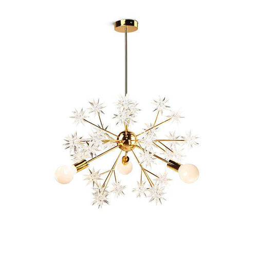 Lustre design doré avec étoiles Loft - vue 5 sur 5