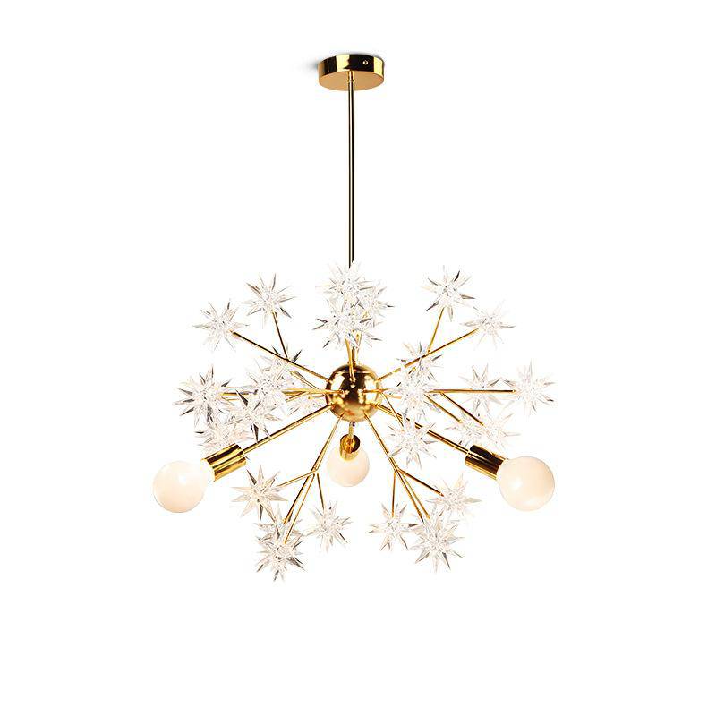 Lustre design doré avec étoiles Loft - vue 4 sur 5