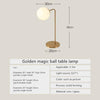 Lampe à poser LED doré avec boule en verre (plusieurs formes)