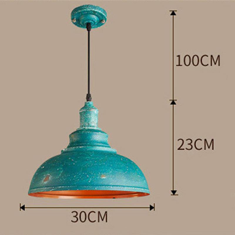 Suspension retro à LED bleue rouillée - vue 3 sur 5