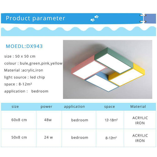 Plafonnier LED rectangulaire de couleur Dining - vue 7 sur 8