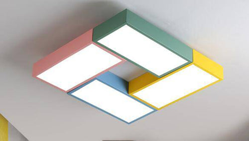 Plafonnier LED rectangulaire de couleur Dining - vue 6 sur 8