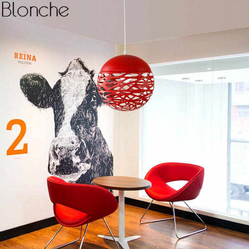 Suspension design moderne en boule trouée Hollow (plusieurs couleurs) - vue 8 sur 10