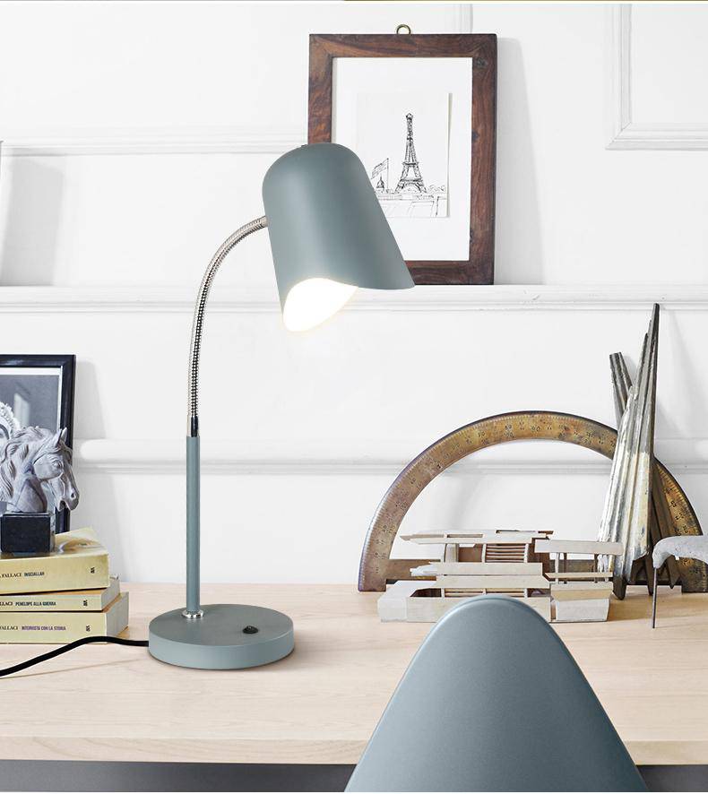 Colored LED bedside or desk lamp Nordic