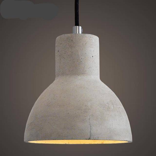 Design LED pendant light in cement (several shapes)
