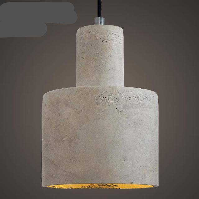 Lámpara de suspensión design LED en cemento (varias formas)