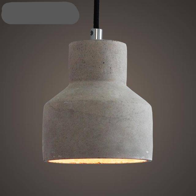Design LED pendant light in cement (several shapes)