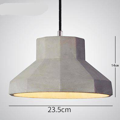 Suspension design LED en ciment (plusieurs formes)