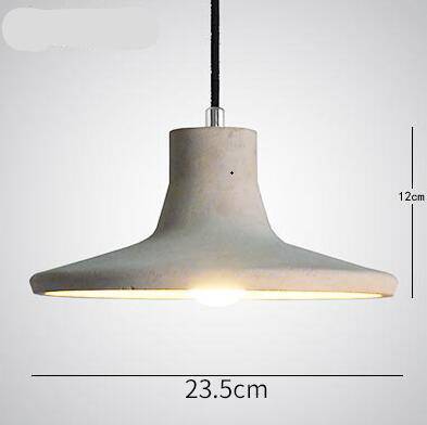 Suspension design LED en ciment (plusieurs formes)