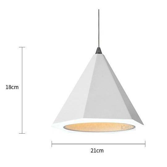 Suspension design LED cône Nordic (plusieurs couleurs)