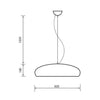 Suspension design moderne LED en aluminium bouel ovale