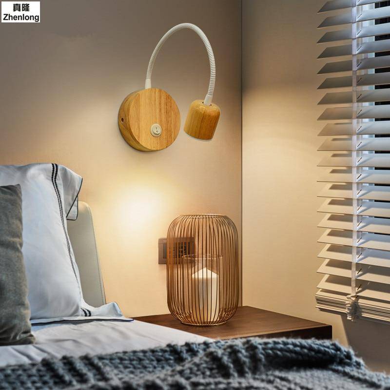 Applique murale 3W dirigeable en bois