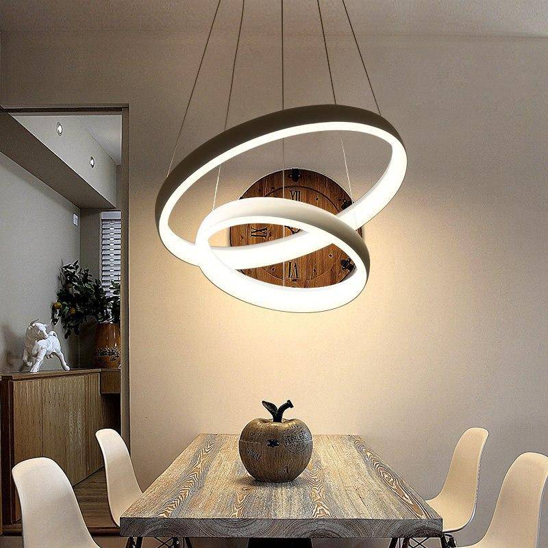 Lustre design LED avec anneaux arrondis - vue 5 sur 5