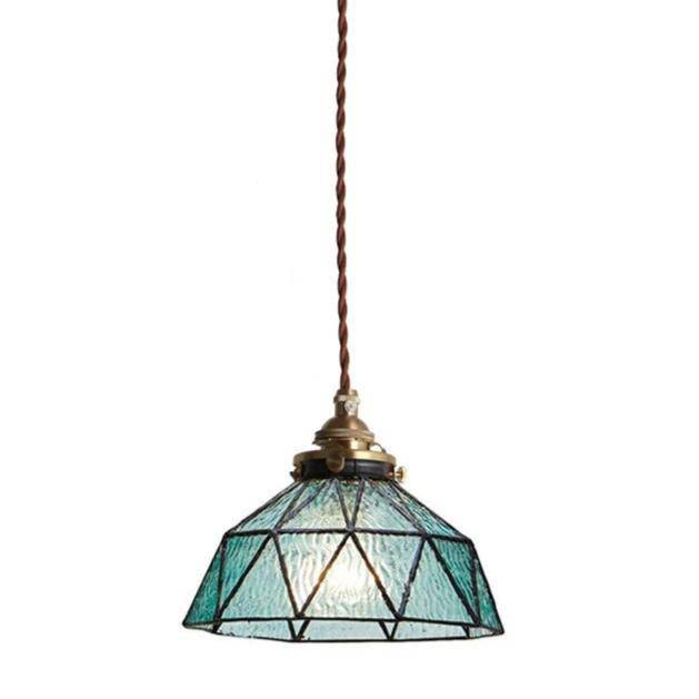 pendant light LED design in vintage style colored glass