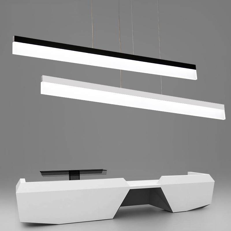 Suspended LED design chandelier in rectangular bar shape