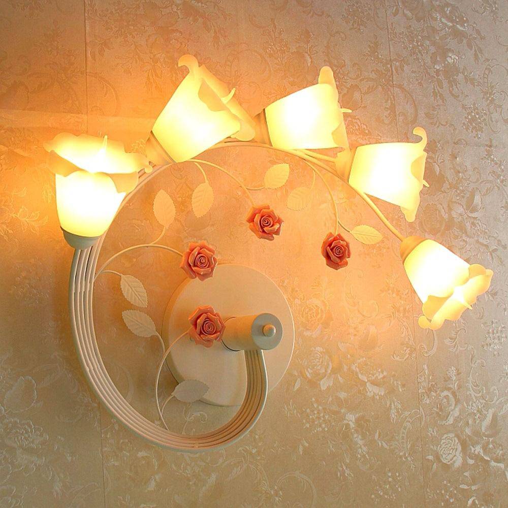 Applique murale LED en verre à fleurs Garden