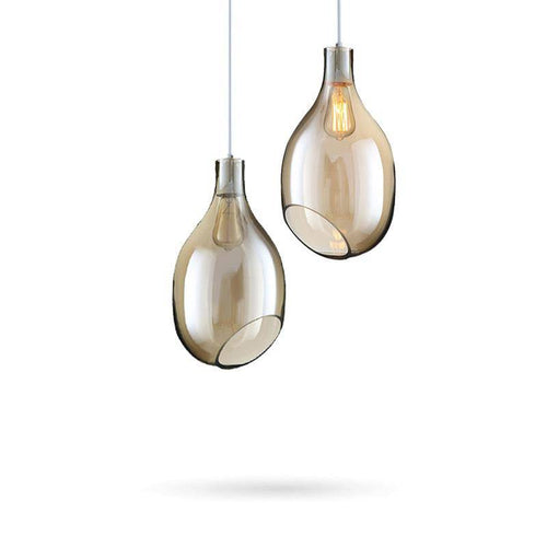 Suspension design en verre ovale ouvert