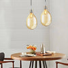 Suspension design en verre ovale ouvert
