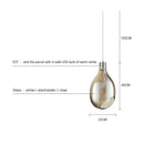 Suspension design en verre ovale ouvert