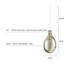 Suspension design en verre ovale ouvert