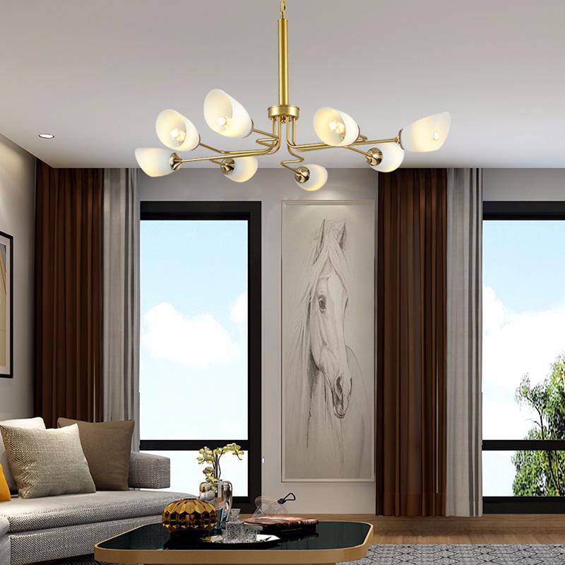 Lustre design LED doré Living - vue 5 sur 5
