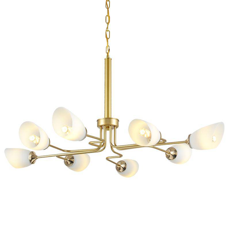 Lustre design LED doré Living - vue 6 sur 5